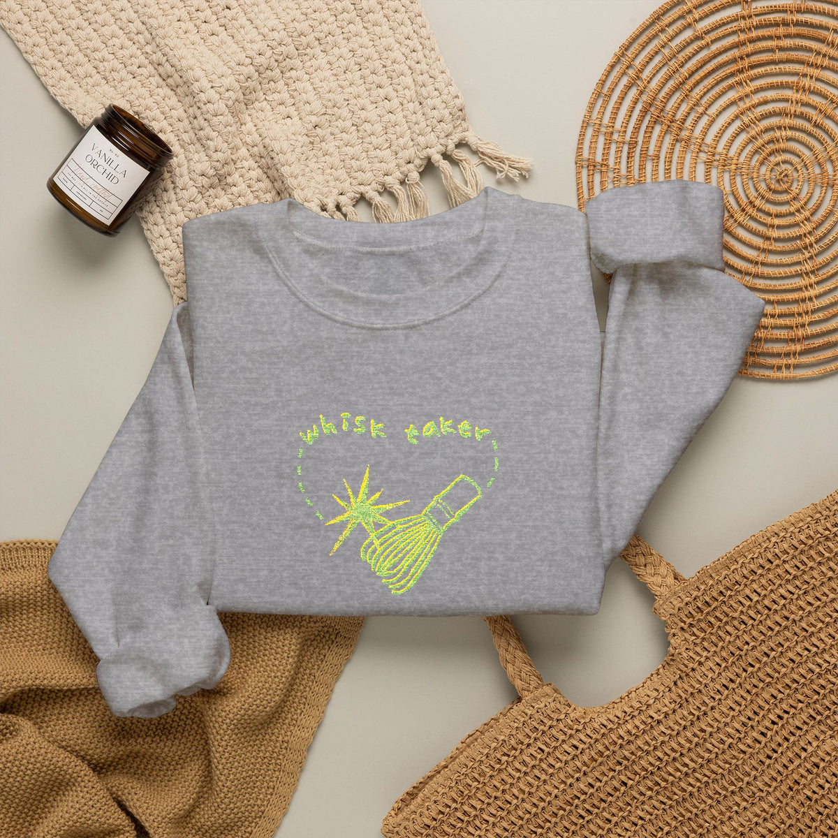 Yummy Tummy Whisk Taker Matcha Crewneck Sweatshirt — 14 Colors, S-5XL