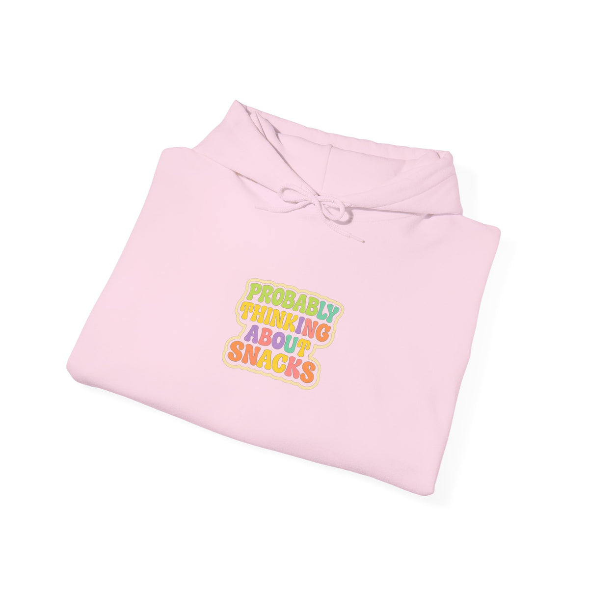 Funny 'Probably Thinking About Snacks' Hoodie – Cute Retro Snack Lover Sweatshirt