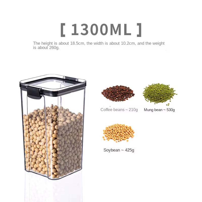 1PC Sealed Jar Airtight Container Grain Pasta Storage Box Plastic Moisture-Proof Box Household Kitchen Organizer Seasoning Jars