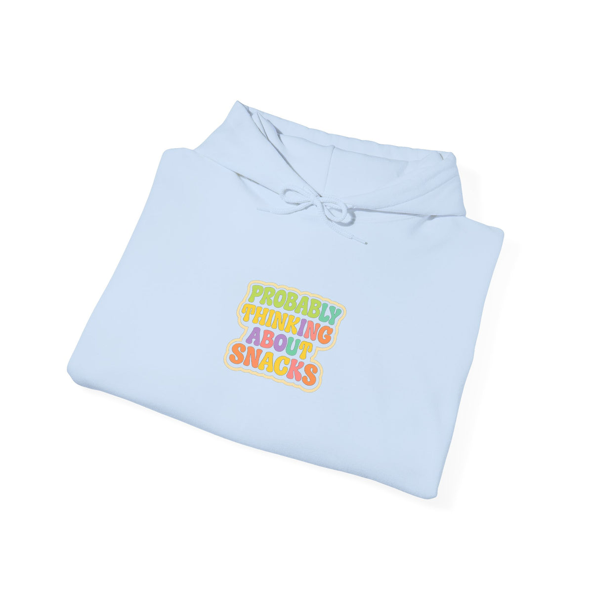 Funny 'Probably Thinking About Snacks' Hoodie – Cute Retro Snack Lover Sweatshirt