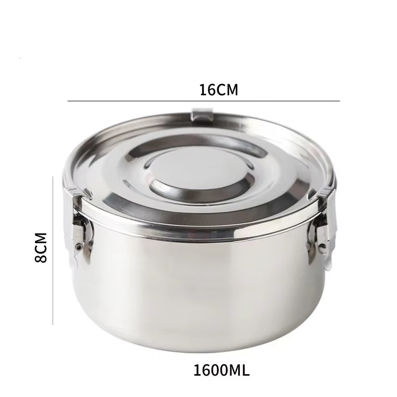 350-3000ML Microwave Lunch Box Food Grade 304 Stainless Steel Anti-Leak Bento Box Strong Tightness Picnic Box for Fruits Snacks
