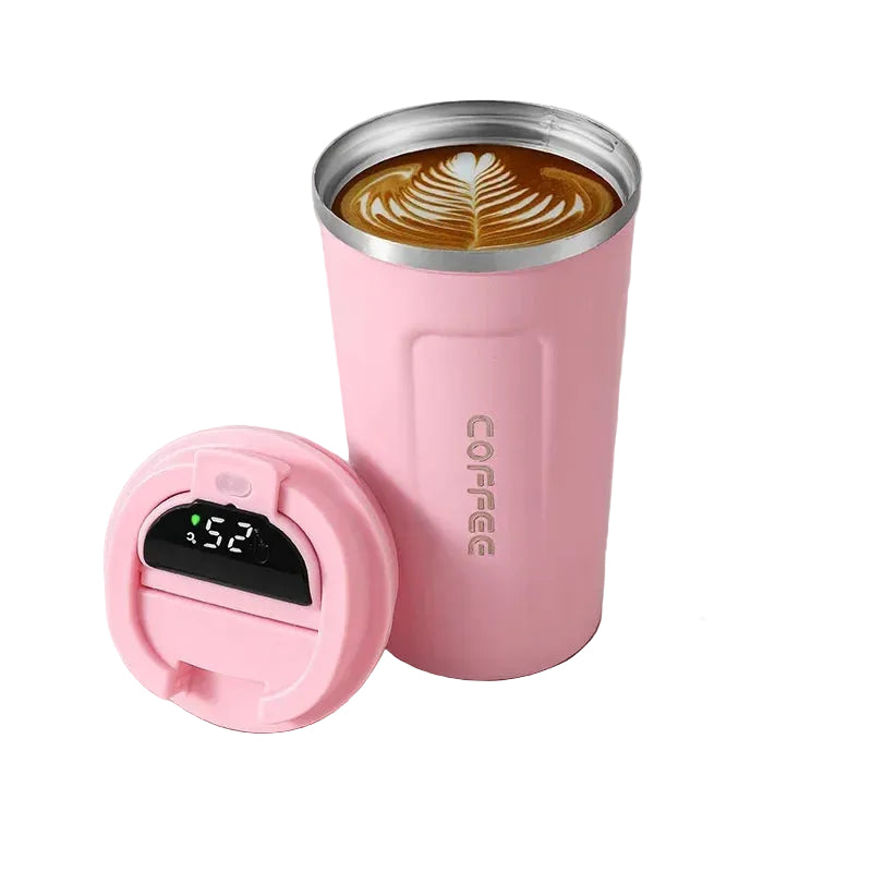 380/510Ml Thermos Coffee Mug Stainless Steel Coffee Cup Temperature Display Vacuum Flask Thermal Tumbler Insulated Water Bottle