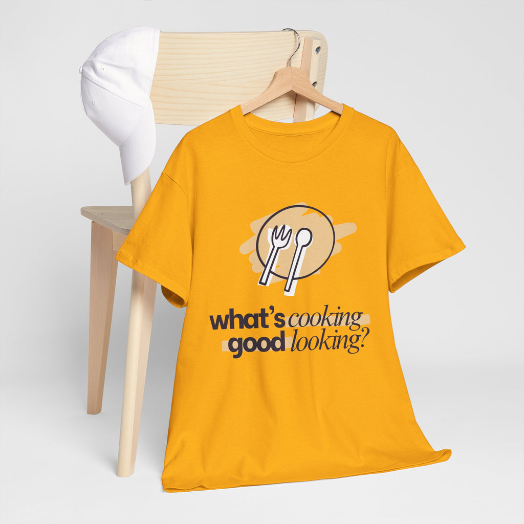 Yummy Tummy What's Cooking Graphic T-Shirt — 10 Colors, S-5XL