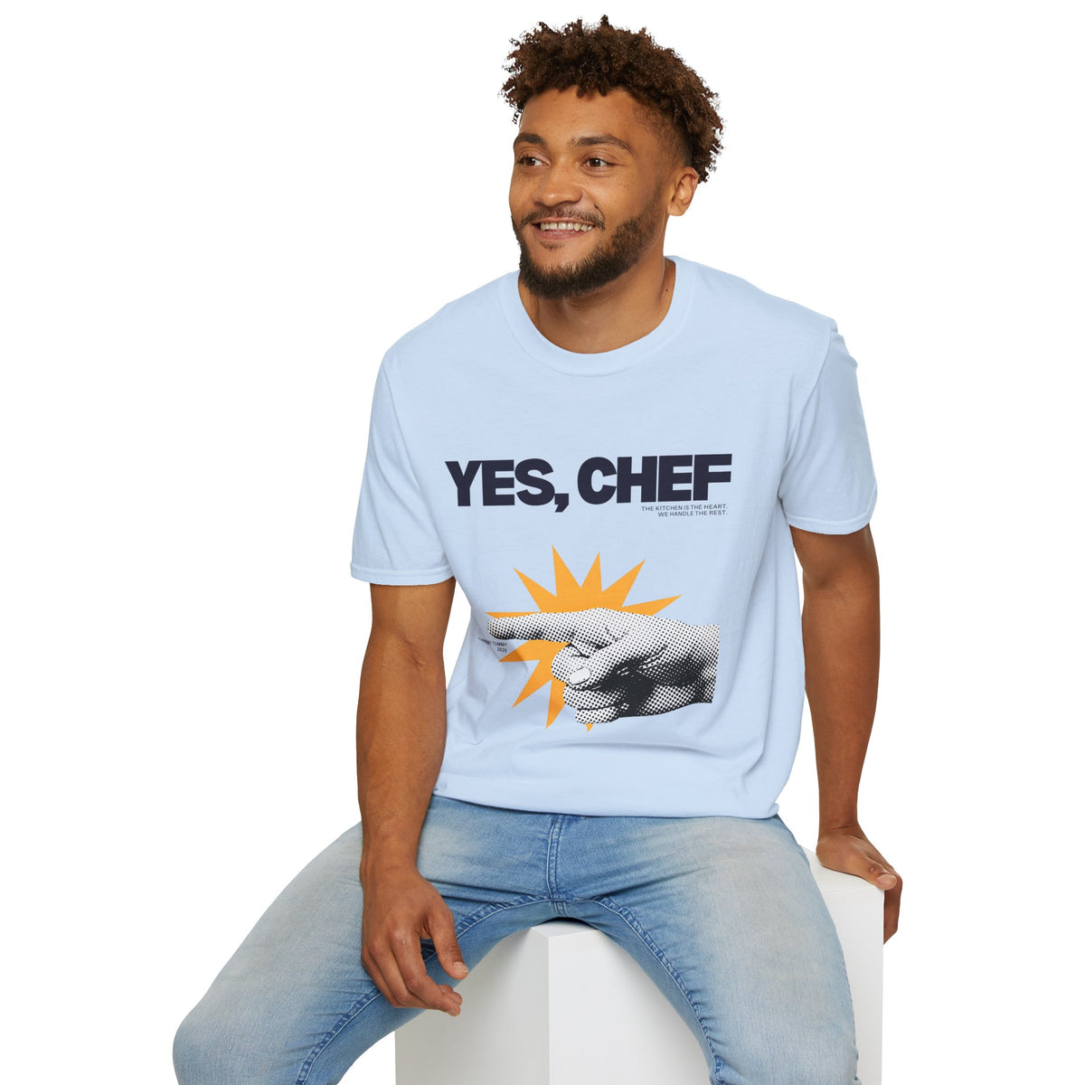 Yummy Tummy Yes Chef Graphic T-Shirt — Multi-color, S-XL