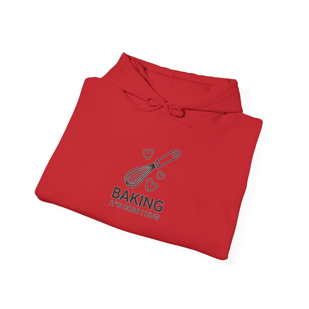 Baking Hoodie – “Baking Is How I Hug” Whisk Graphic Hoodie