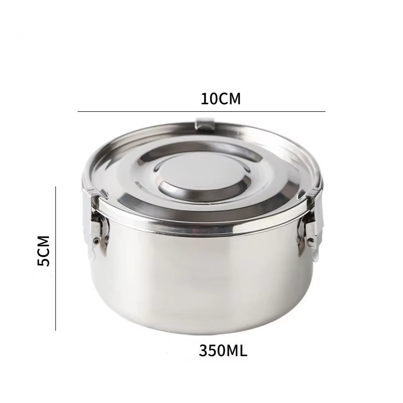 350-3000ML Microwave Lunch Box Food Grade 304 Stainless Steel Anti-Leak Bento Box Strong Tightness Picnic Box for Fruits Snacks