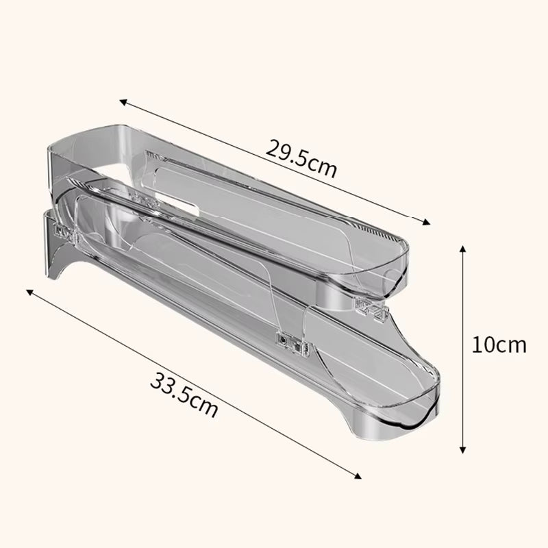 Bilayer Fridge Egg Storage Box Automatic Rolling Eggs Holder Rack Ladder Style Refrigerator Eggs Dispenser Egg Organizer Holder