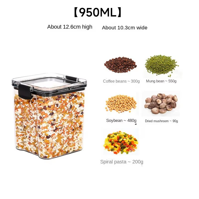 1PC Sealed Jar Airtight Container Grain Pasta Storage Box Plastic Moisture-Proof Box Household Kitchen Organizer Seasoning Jars