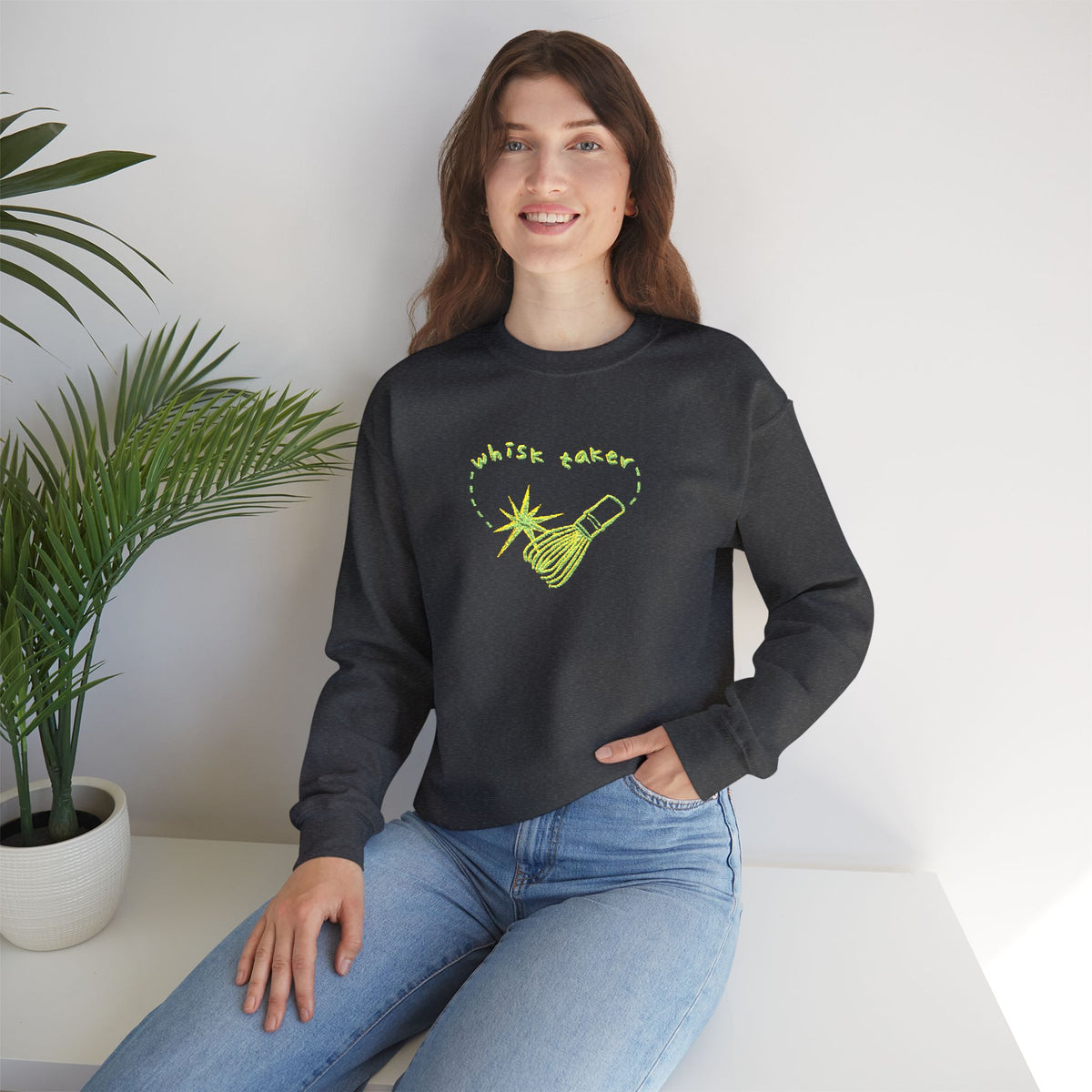 Yummy Tummy Whisk Taker Matcha Crewneck Sweatshirt — 14 Colors, S-5XL