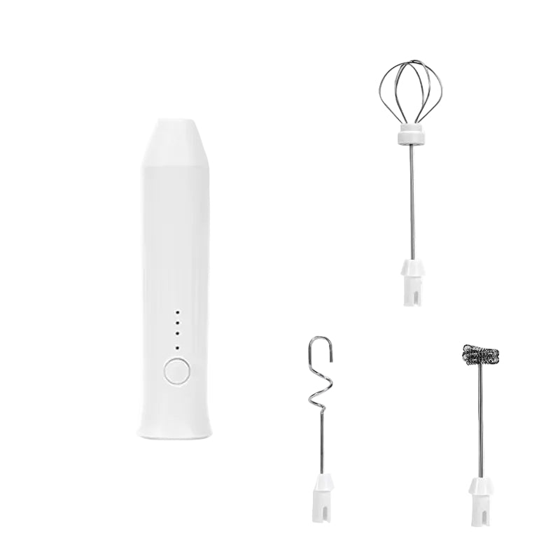 UPGRADED Electric Coffee Frother/Milk Whisk+Egg Beater MINI Food Blender USB Rechargeable Handheld Three Speeds Espresso Tools
