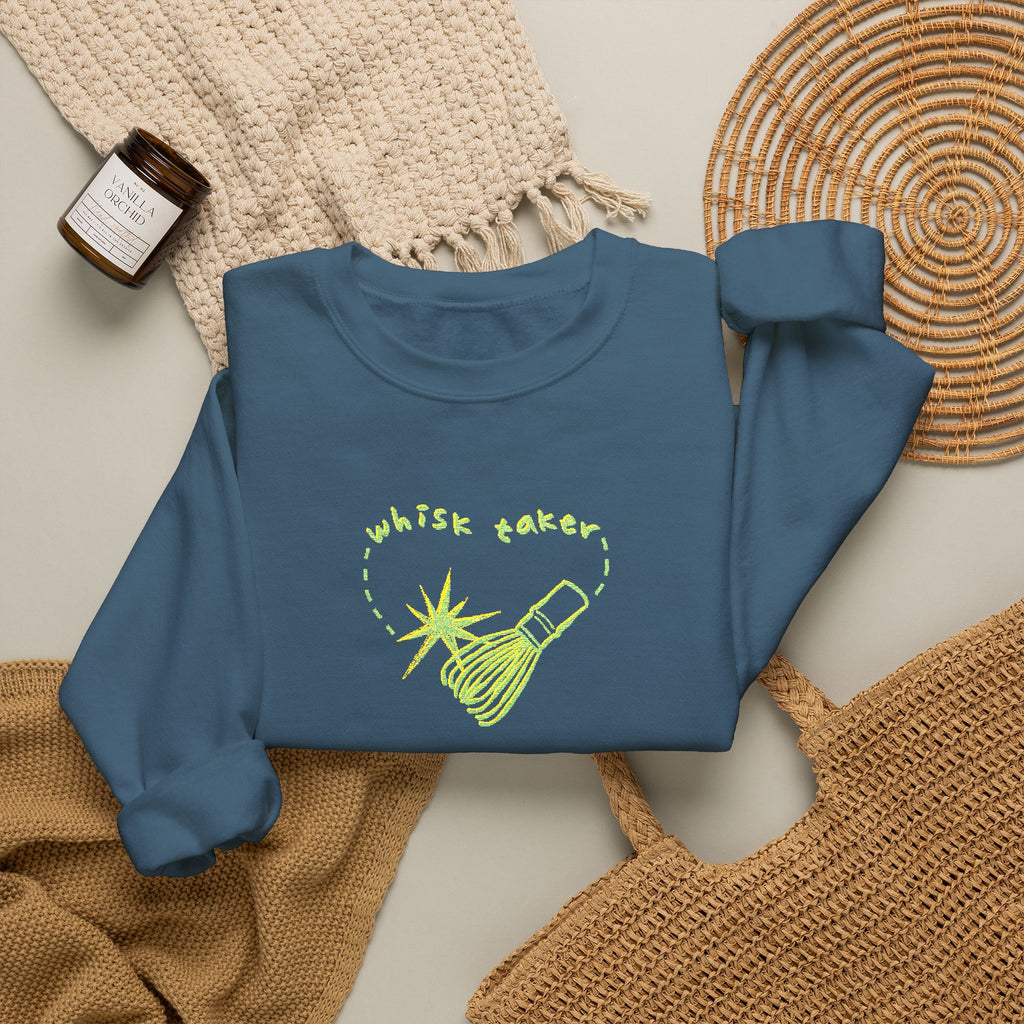 Yummy Tummy Whisk Taker Matcha Crewneck Sweatshirt — 14 Colors, S-5XL
