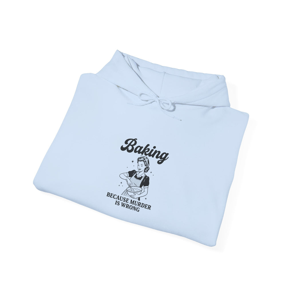 Hoodie — "Baking Because Miracle Is Strong" Retro Baker Graphic Sweatshirt