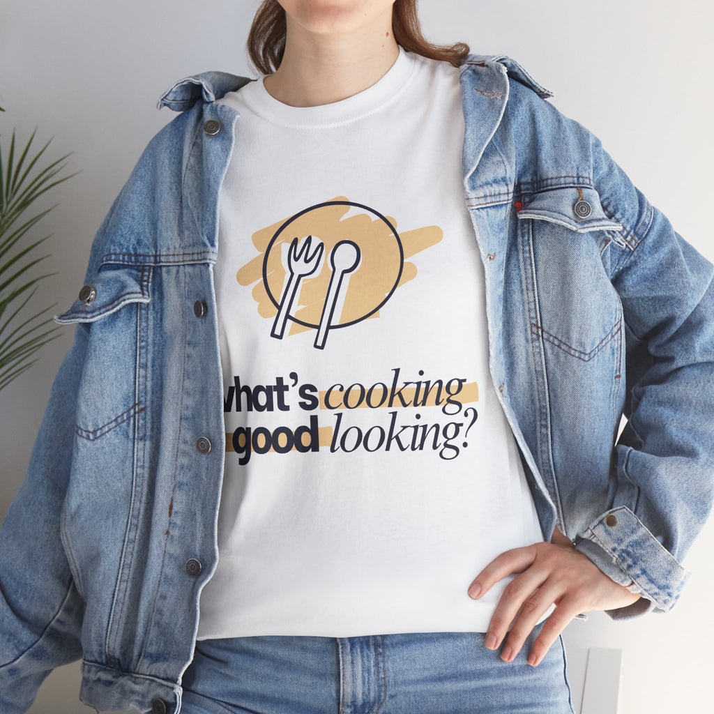 Yummy Tummy What's Cooking Graphic T-Shirt — 10 Colors, S-5XL