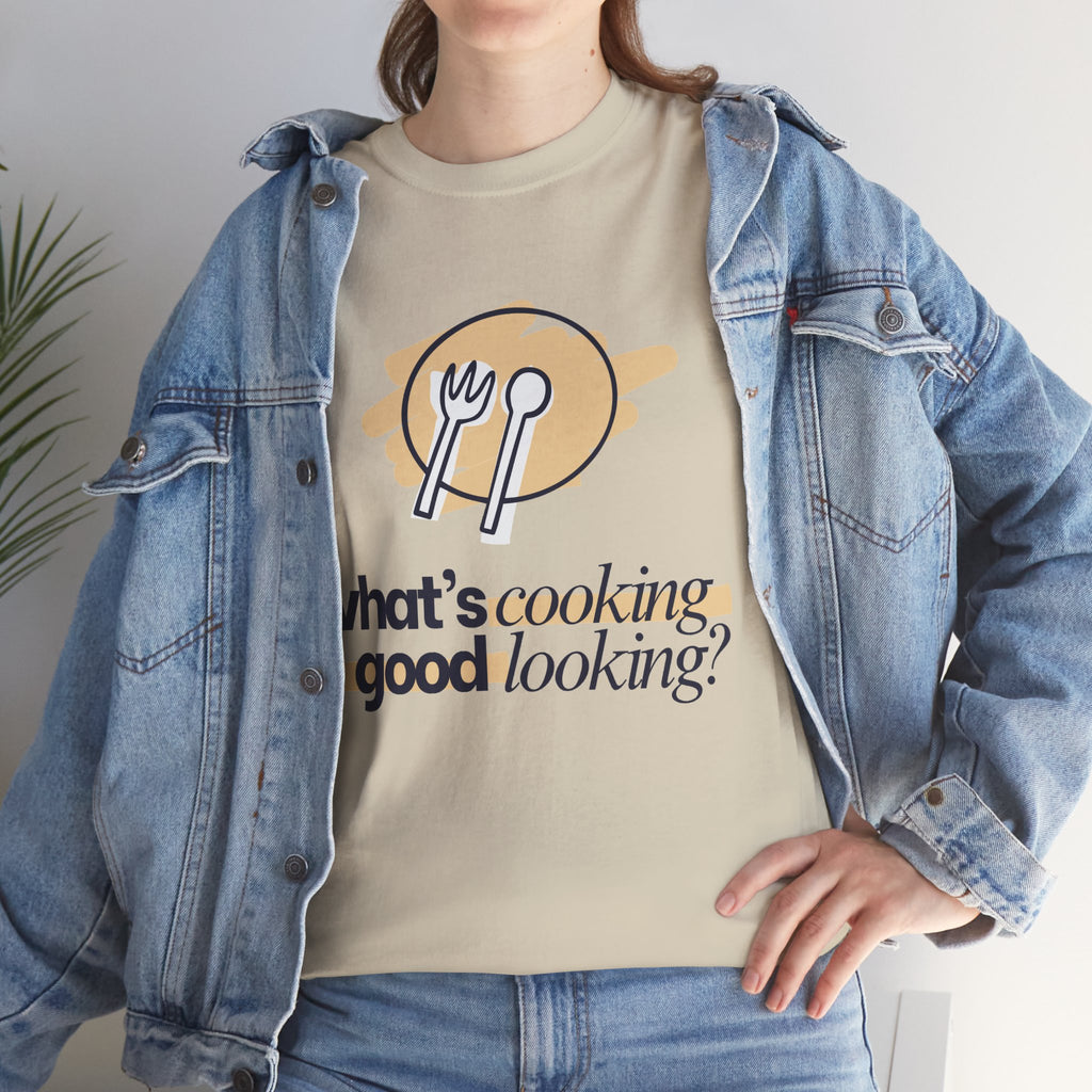 Yummy Tummy What's Cooking Graphic T-Shirt — 10 Colors, S-5XL