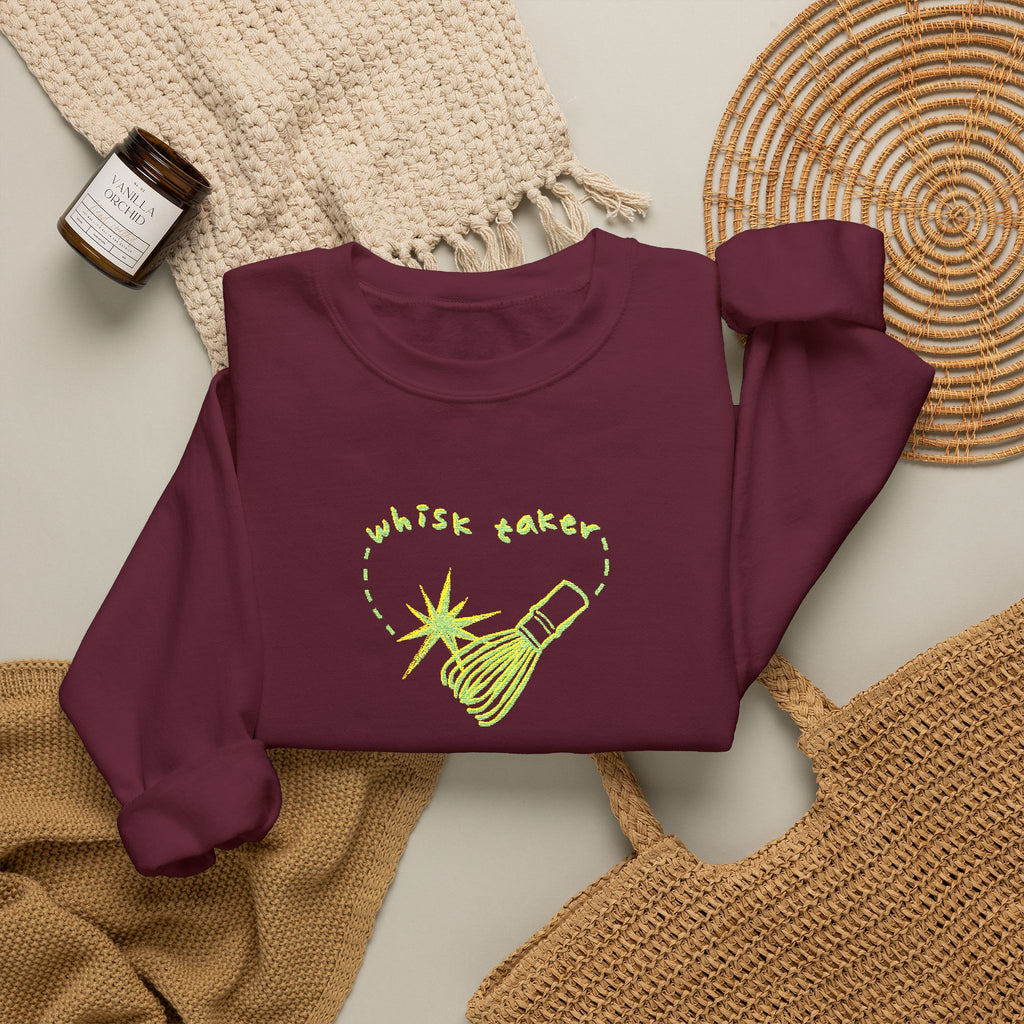 Yummy Tummy Whisk Taker Matcha Crewneck Sweatshirt — 14 Colors, S-5XL