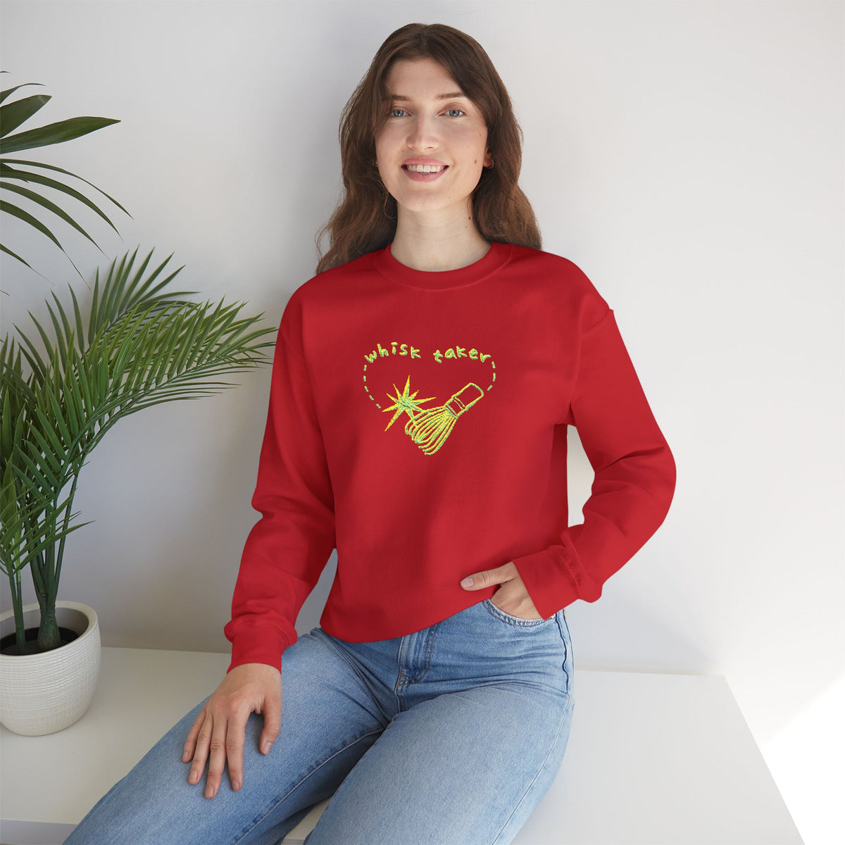 Yummy Tummy Whisk Taker Matcha Crewneck Sweatshirt — 14 Colors, S-5XL