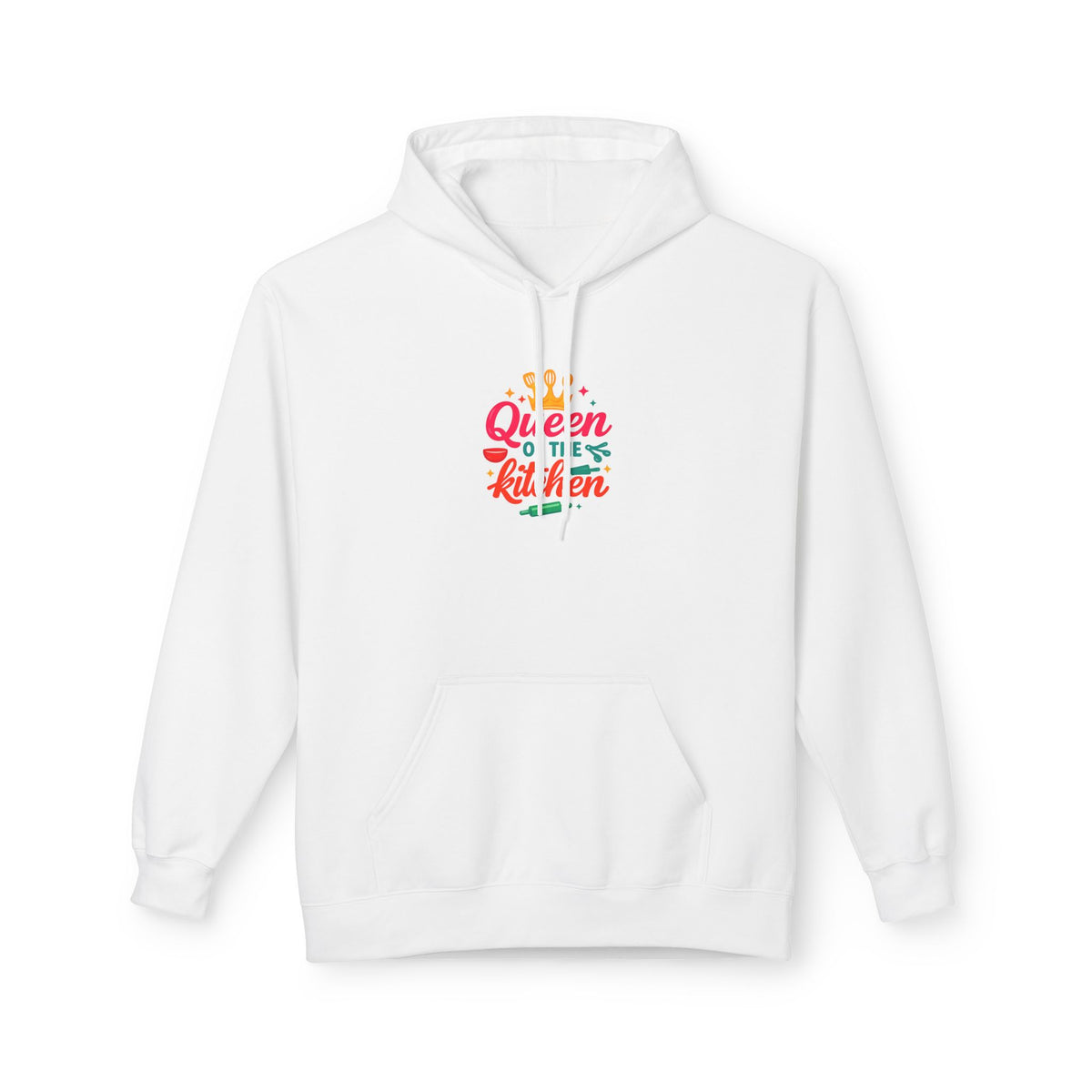 Kitchen Queen Hoodie — "Queen of the Kitchen" Colorful Crown Graphic
