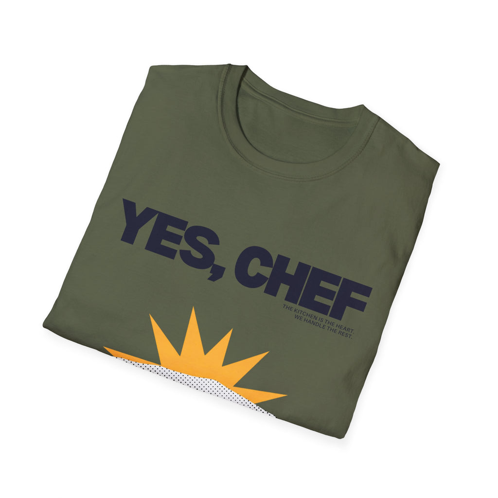 Yummy Tummy Yes Chef Graphic T-Shirt — Multi-color, S-XL