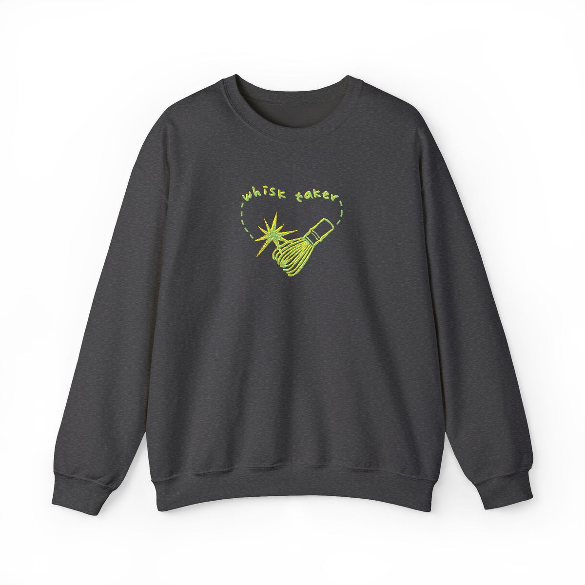 Yummy Tummy Whisk Taker Matcha Crewneck Sweatshirt — 14 Colors, S-5XL