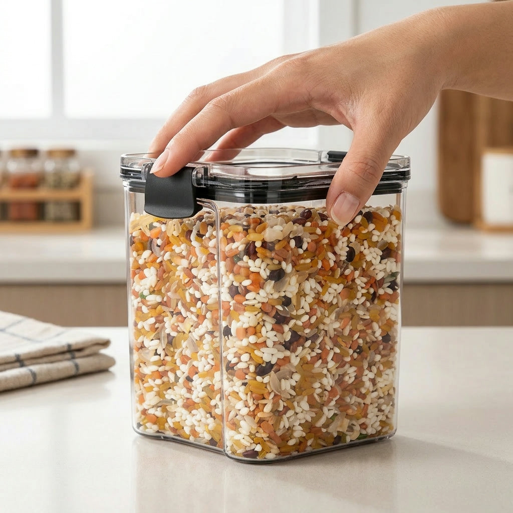 Airtight Kitchen Storage Box – Moisture-Proof Plastic Container