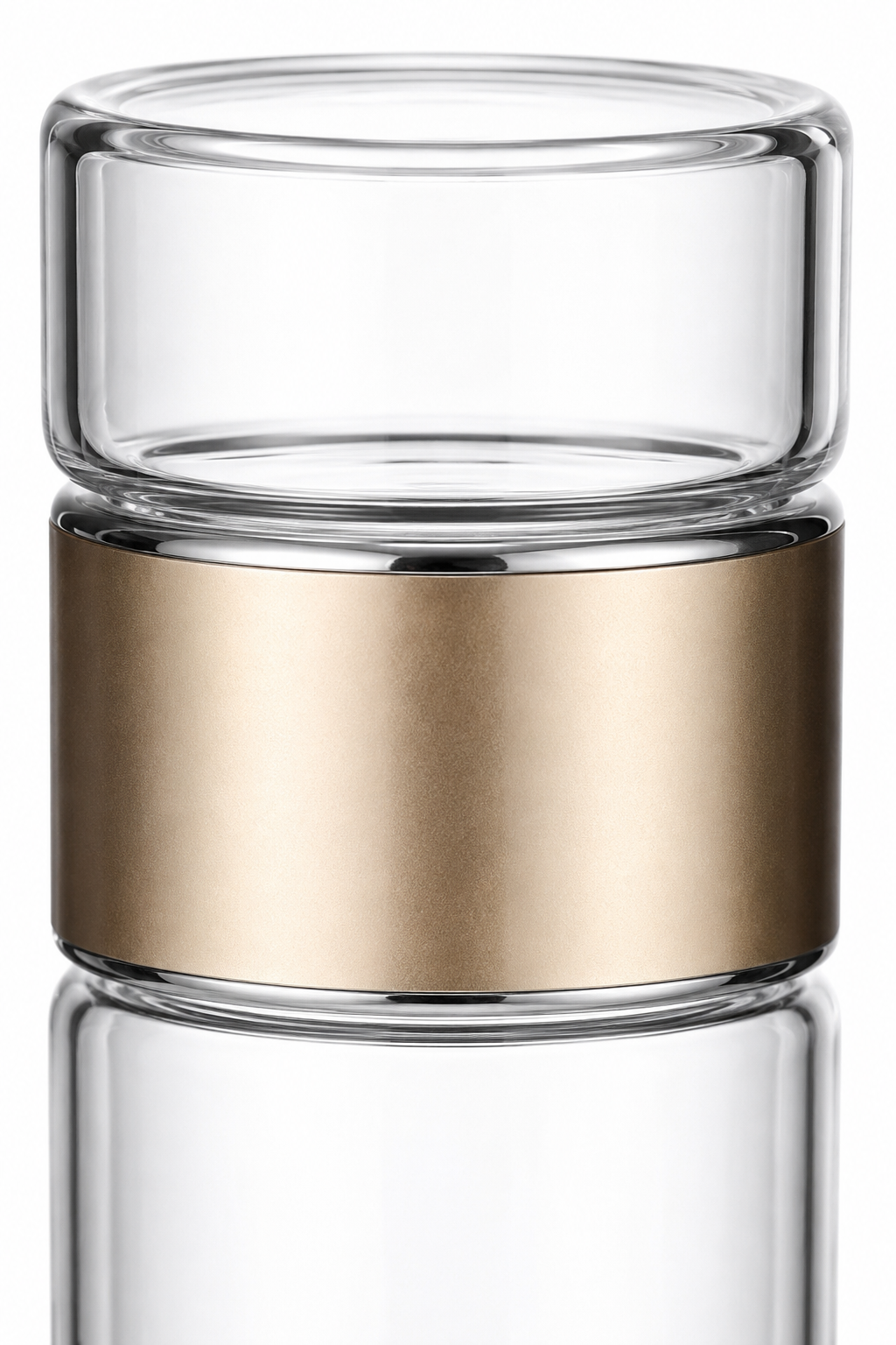 Glass Tea Infuser Bottle for Fresh Brews with Double-Wall Design