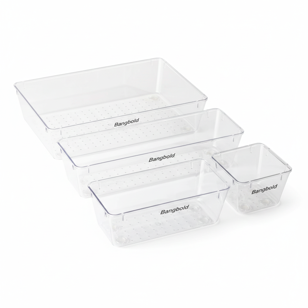Clear Organizer Trays – Modular Storage Set