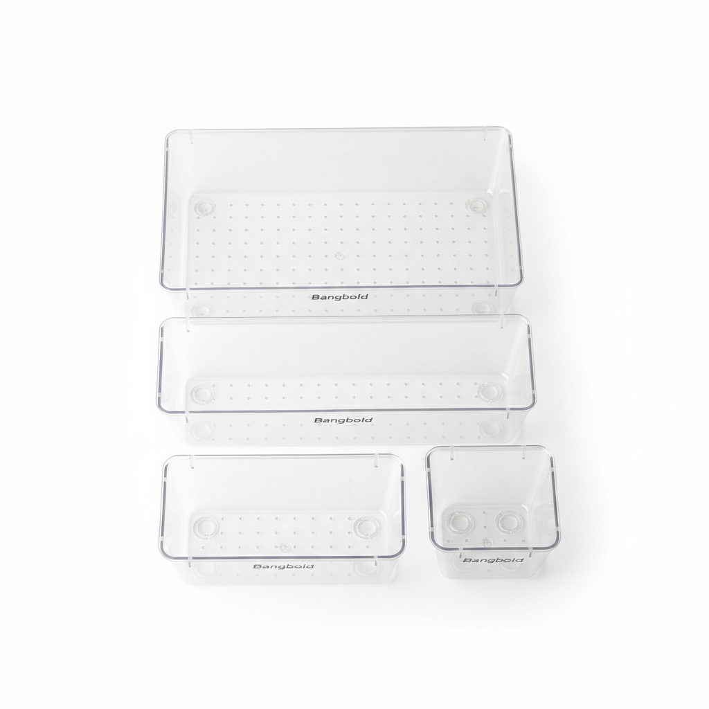 Clear Organizer Trays – Modular Storage Set