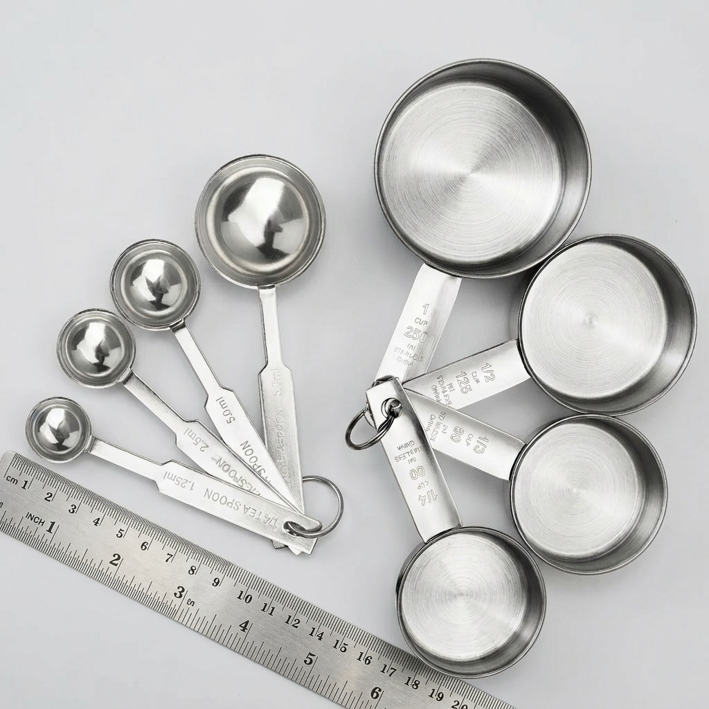 Measuring Cups & Spoons – Stackable Stainless Steel Set