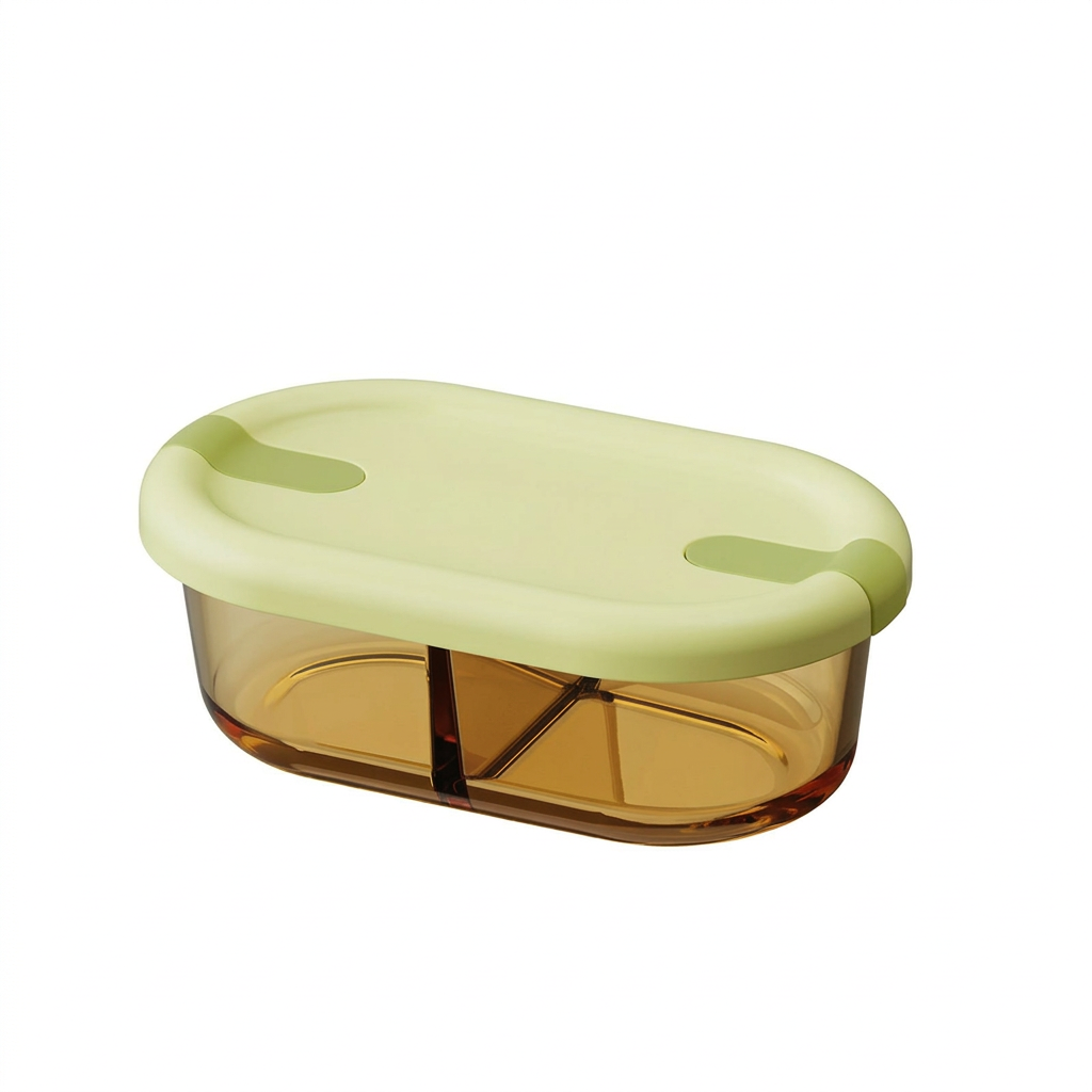 Microwave Glass Lunch Box – Fresh & Sealed – Heat-Resistant Oval Bowl
