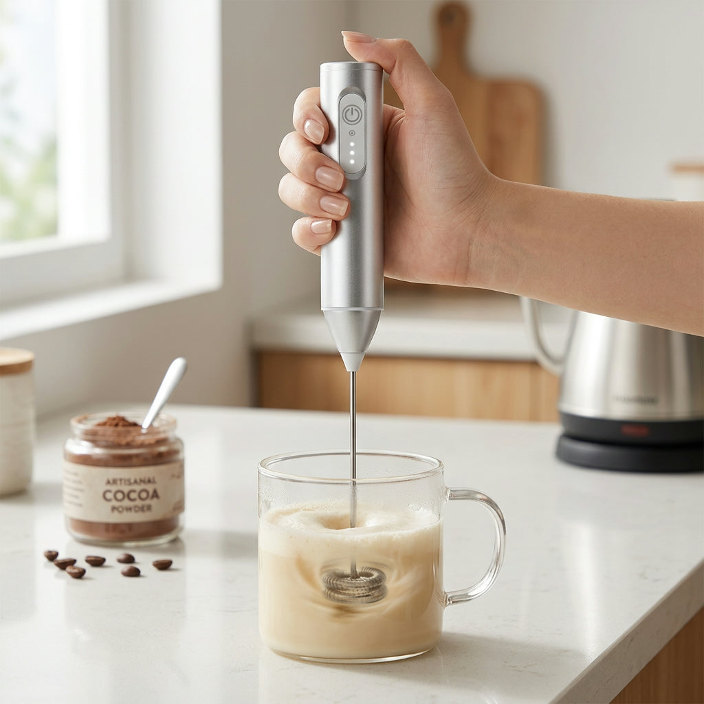 Electric Frother – USB Rechargeable Handheld Whisk Tool