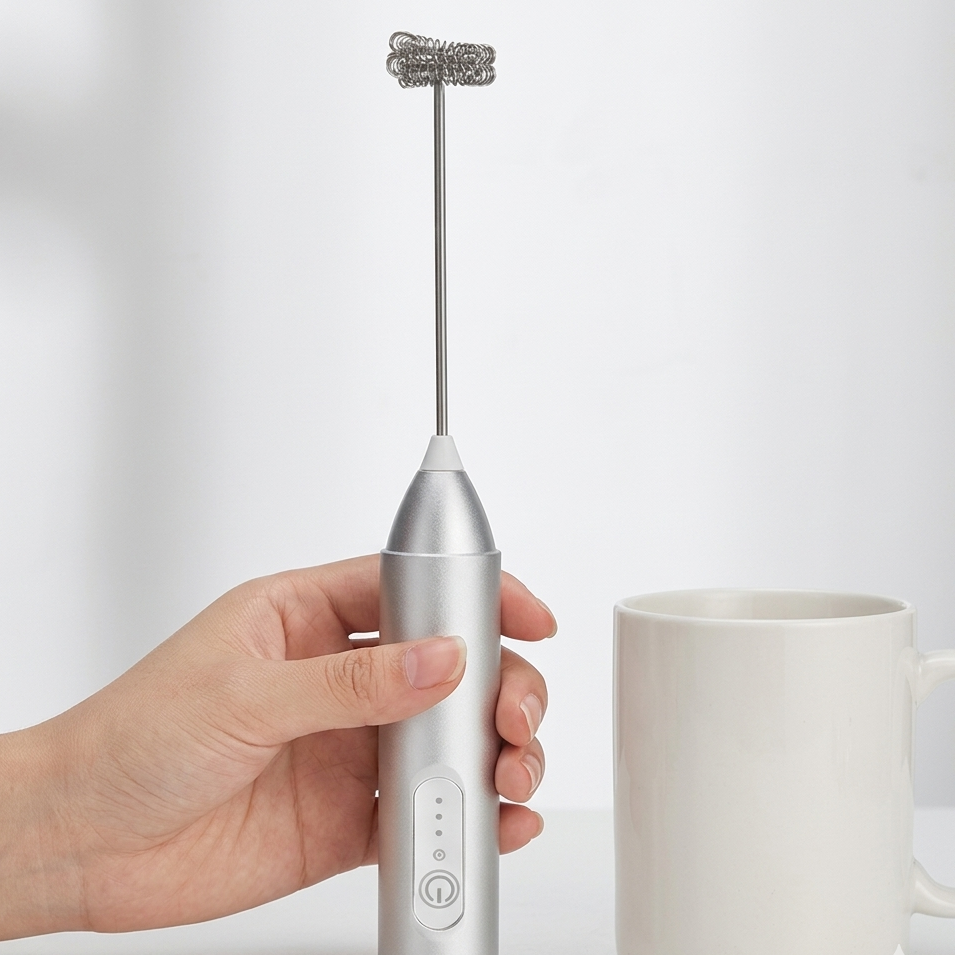 Electric Frother – USB Rechargeable Handheld Whisk Tool