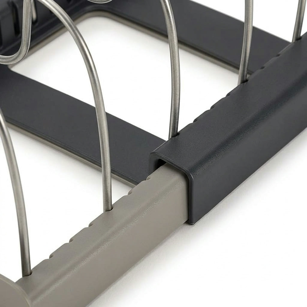 Expandable Kitchen Storage Rack – Stainless Steel Cabinet Organizer