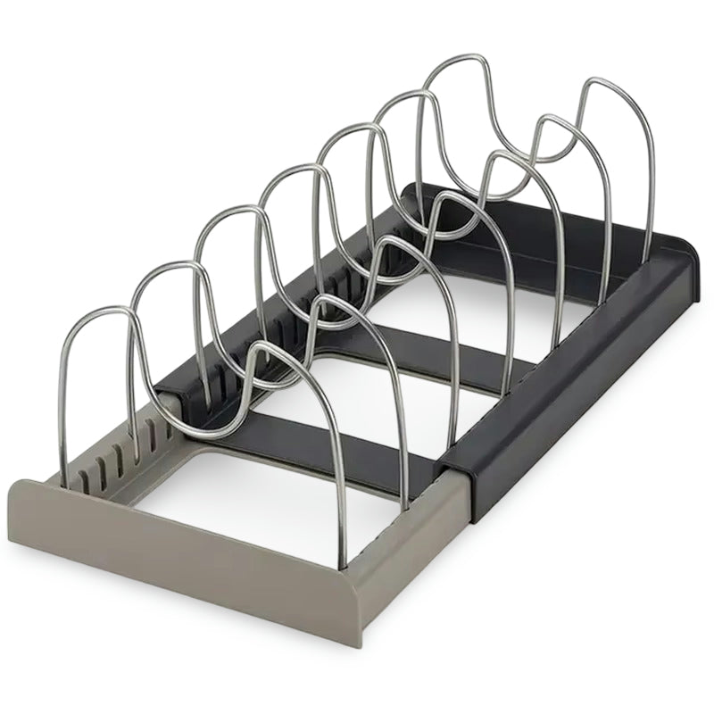 Expandable Kitchen Storage Rack – Stainless Steel Cabinet Organizer