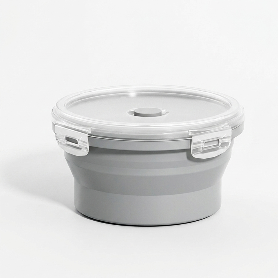 Collapsible Food Storage Containers for Space Saving with Silicone Design