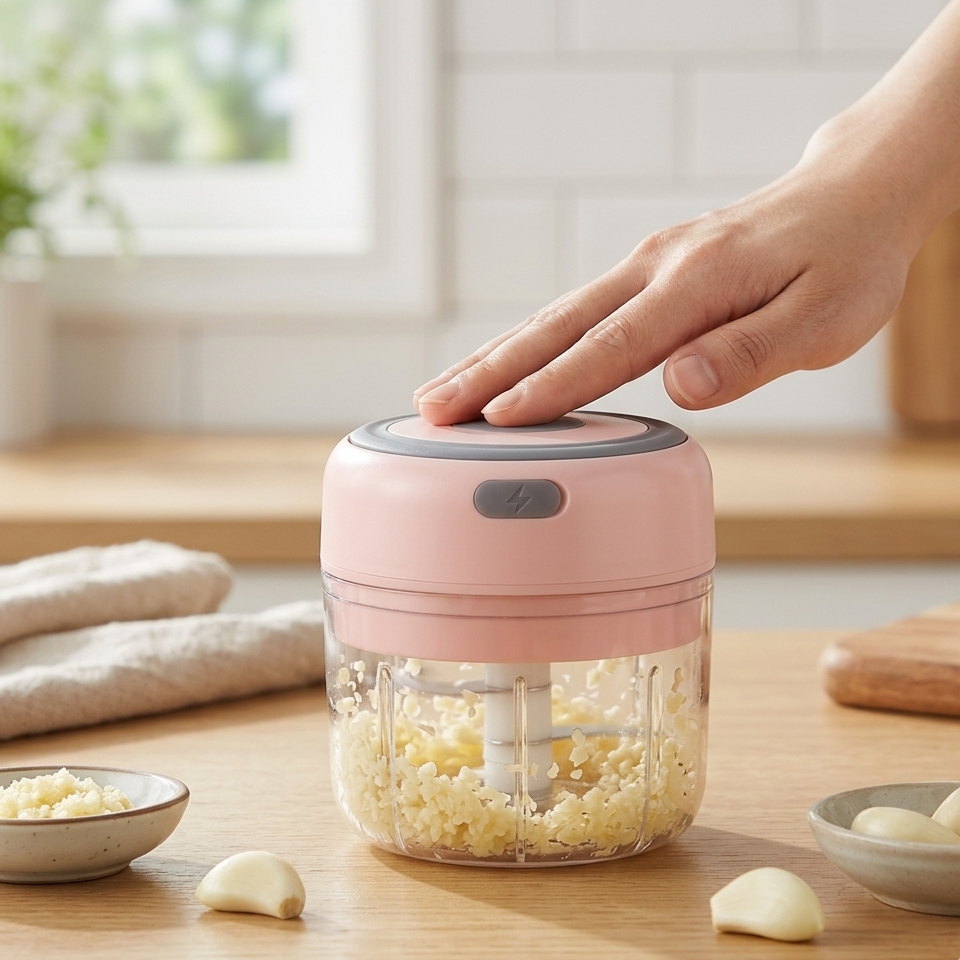 Electric Garlic Chopper for Fast Prep with USB Rechargeable Design