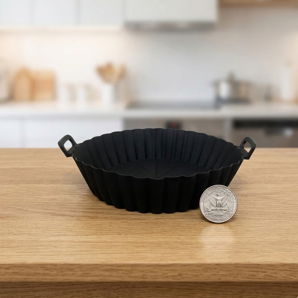 Silicone Air Fryer Basket for Easy Cleanup with Reusable Design