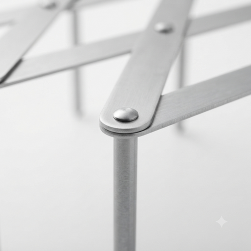 Adjustable Pot Lid Organizer – Space-Saving Stainless Steel Rack