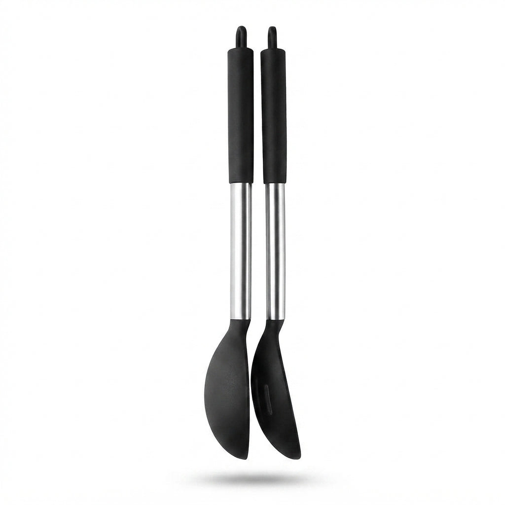 Silicone Kitchen Utensil Set – Easy Cooking with Stainless Steel Handles
