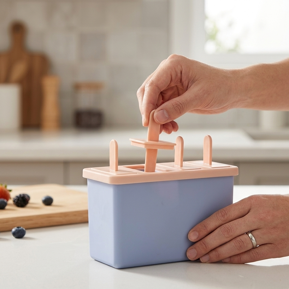 Silicone Popsicle Mold for Easy Homemade Treats with Lid Design