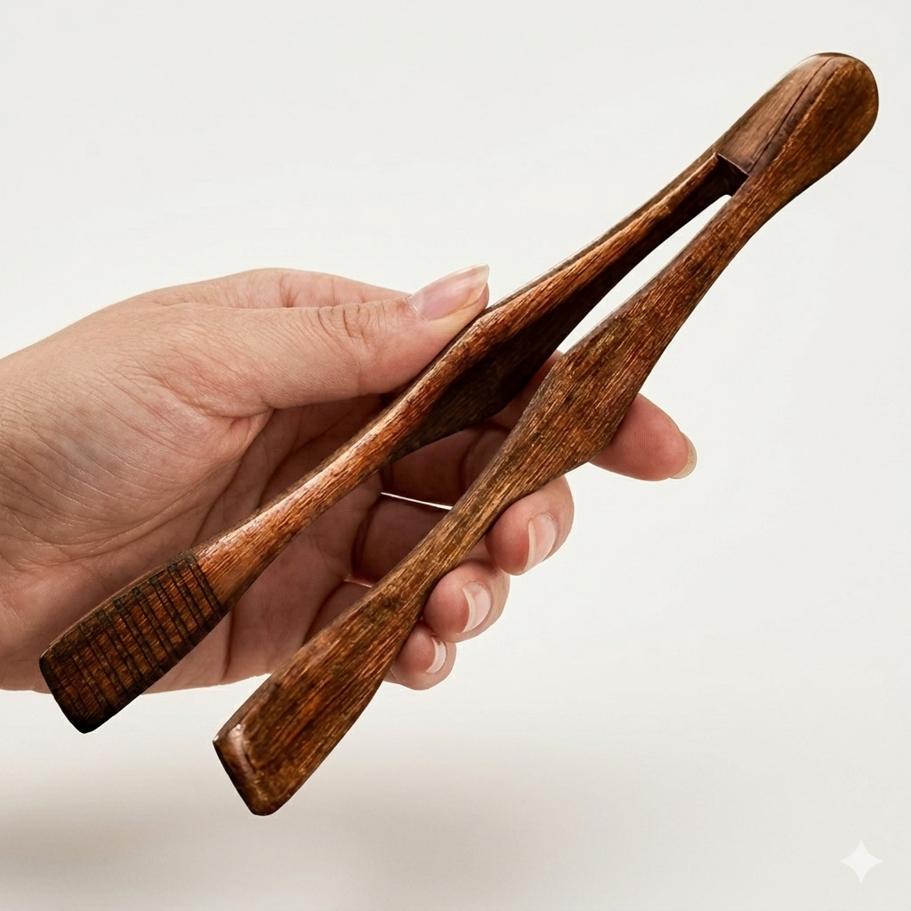 Solid Wood Food Clip – Heat-Resistant Kitchen & BBQ Tool