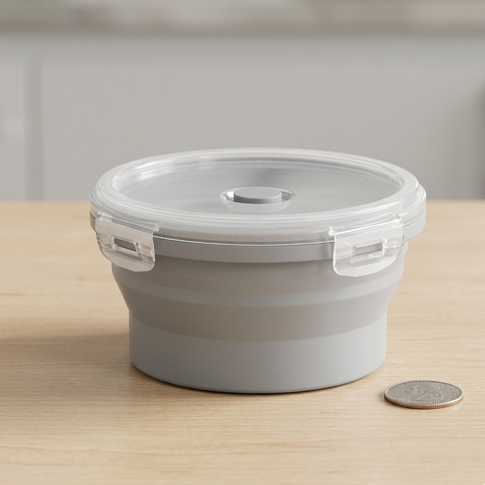 Collapsible Food Storage Containers for Space Saving with Silicone Design