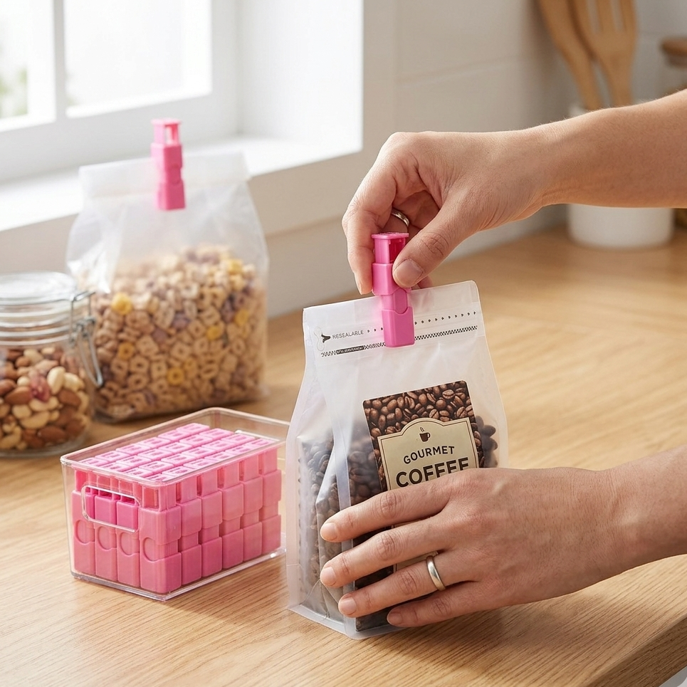 Reusable Bag Sealing Clips – Fresh Food Storage Spring Clamp
