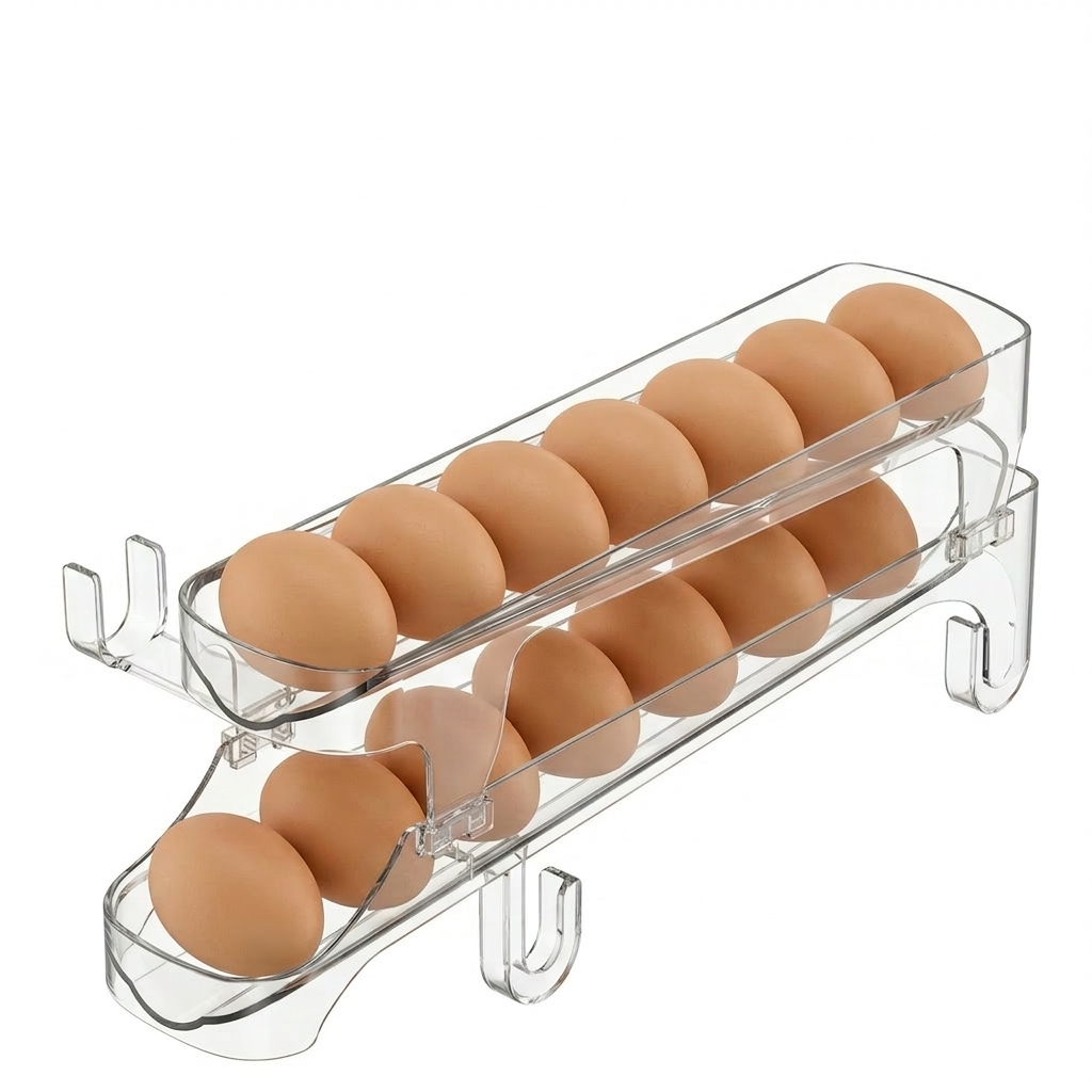 Rolling Egg Storage Rack – Space-Saving Fridge Organizer