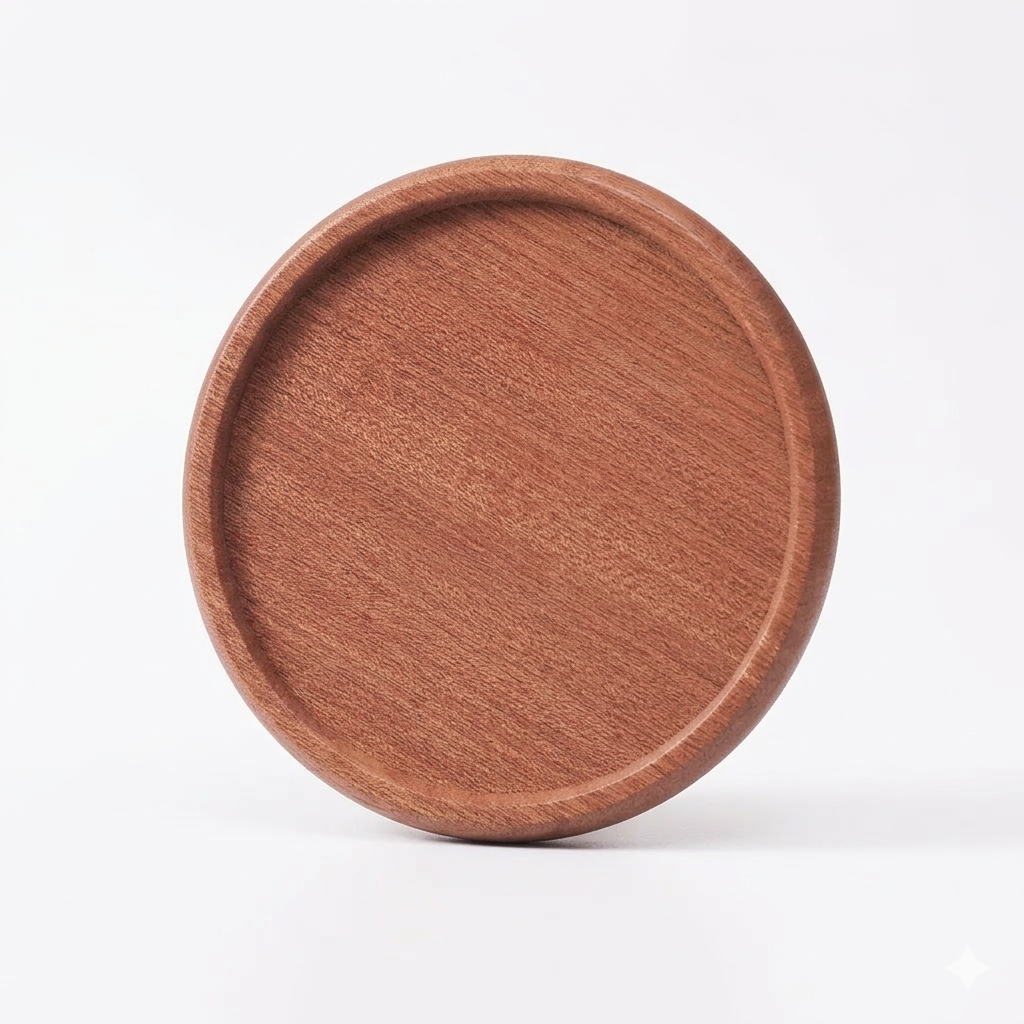 Wood Coaster – Heat Resistant Cup Mat Solid Walnut 8.8cm