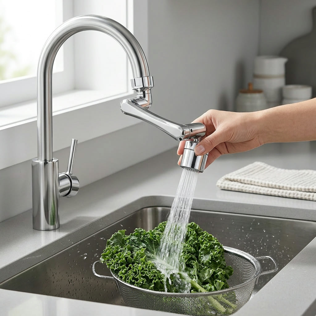 Rotatable Faucet Sprayer Head for Easy Cleaning & Flexible Reach