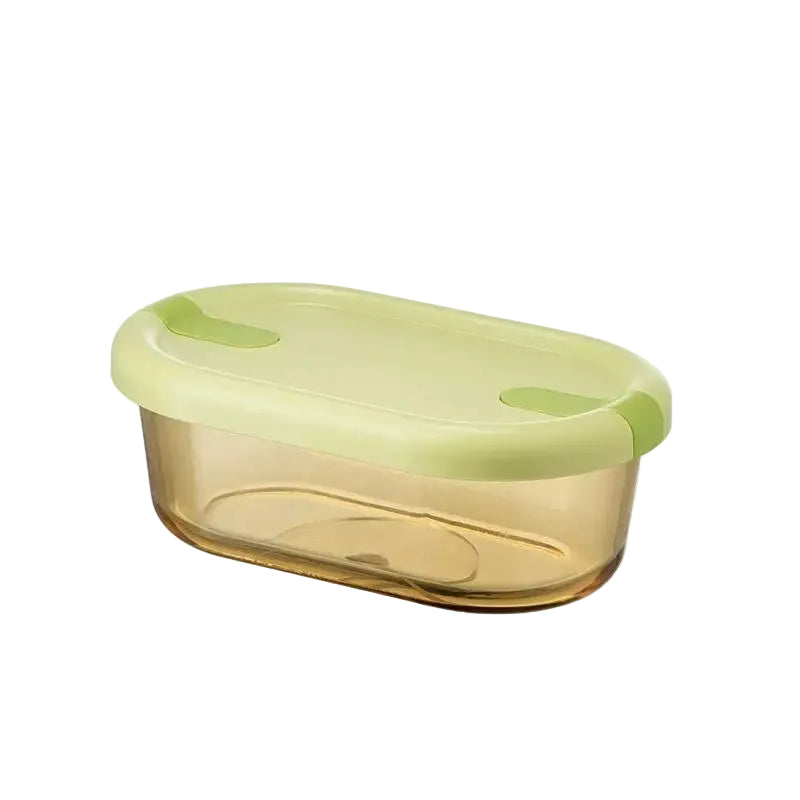 Microwave Glass Lunch Box – Fresh & Sealed – Heat-Resistant Oval Bowl