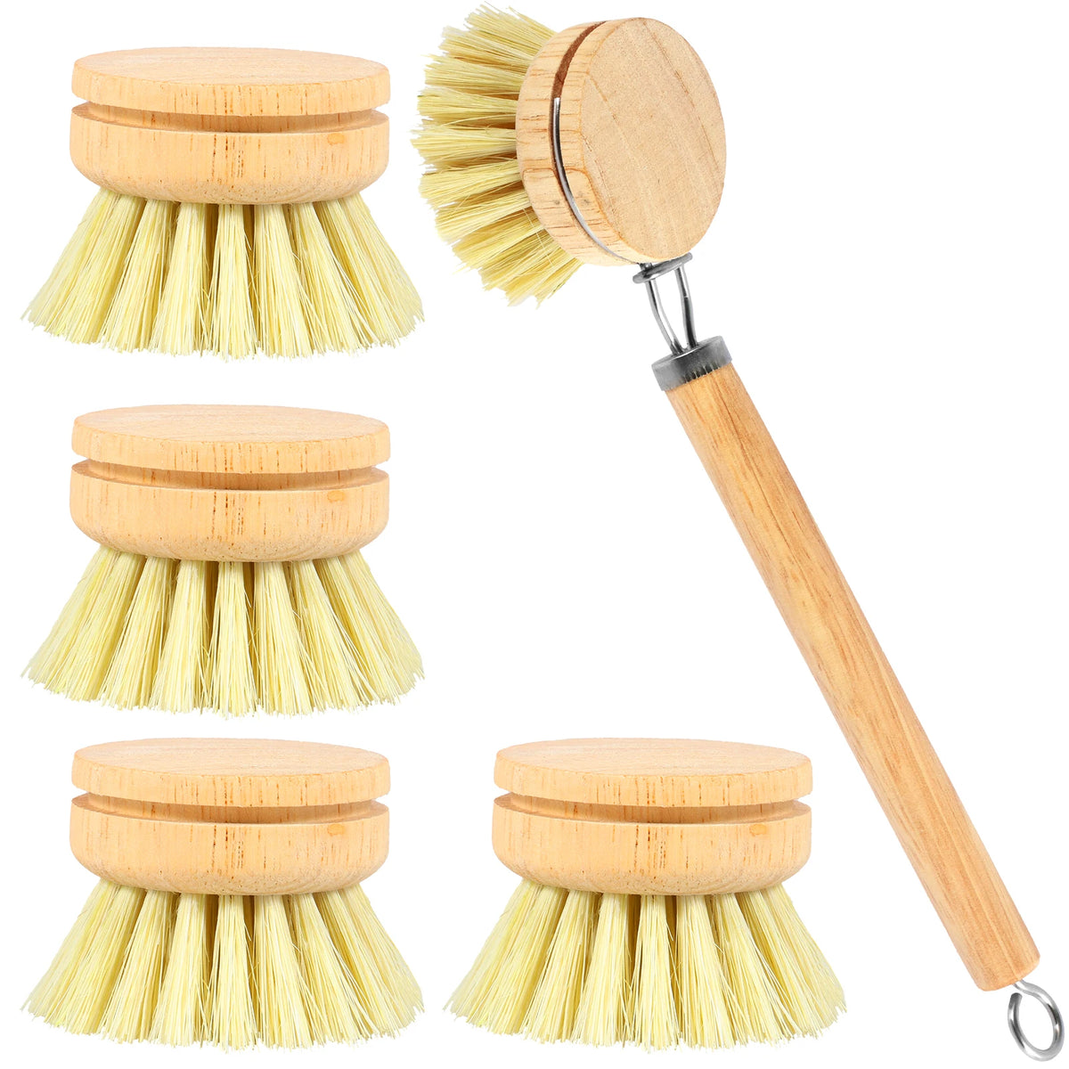 Bamboo Dish Scrub Brushes – Eco-Friendly Cleaning & Wooden Handle