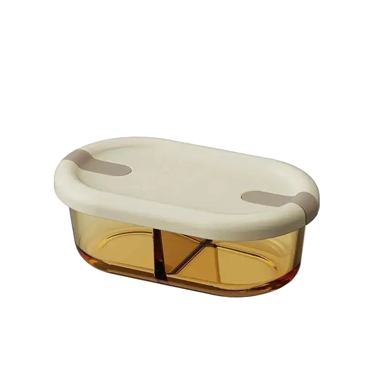 Microwave Glass Lunch Box – Fresh & Sealed – Heat-Resistant Oval Bowl