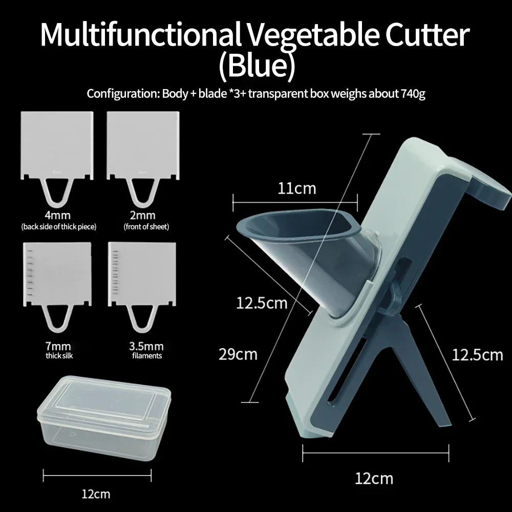 Mandoline Vegetable Slicer – Quick & Even Cuts with Stainless Steel Blades