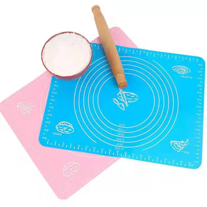 Silicone Baking & Kneading Mat – Non-Slip Dough Guide with Marks